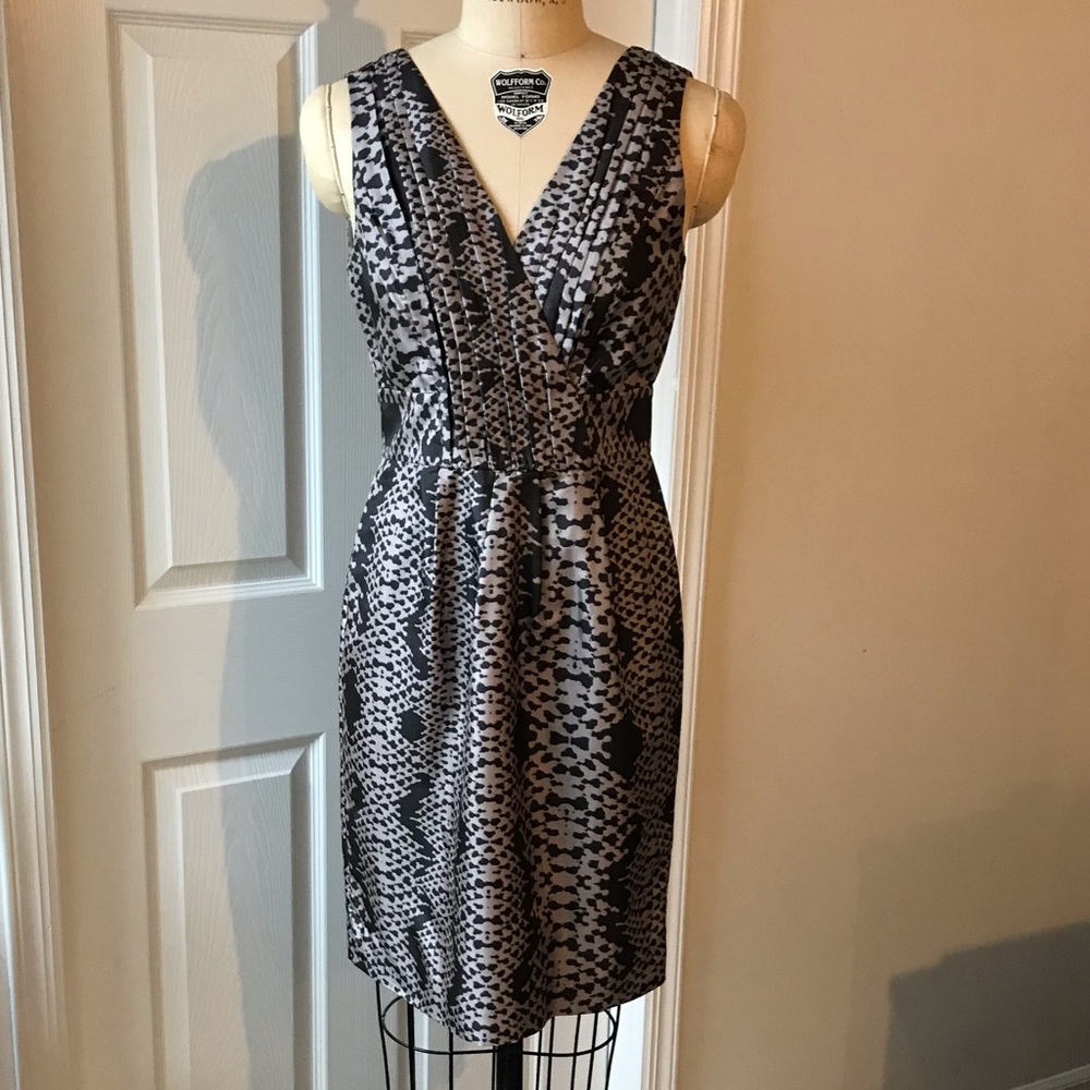 Banana Republic Python Print Silk Dress
